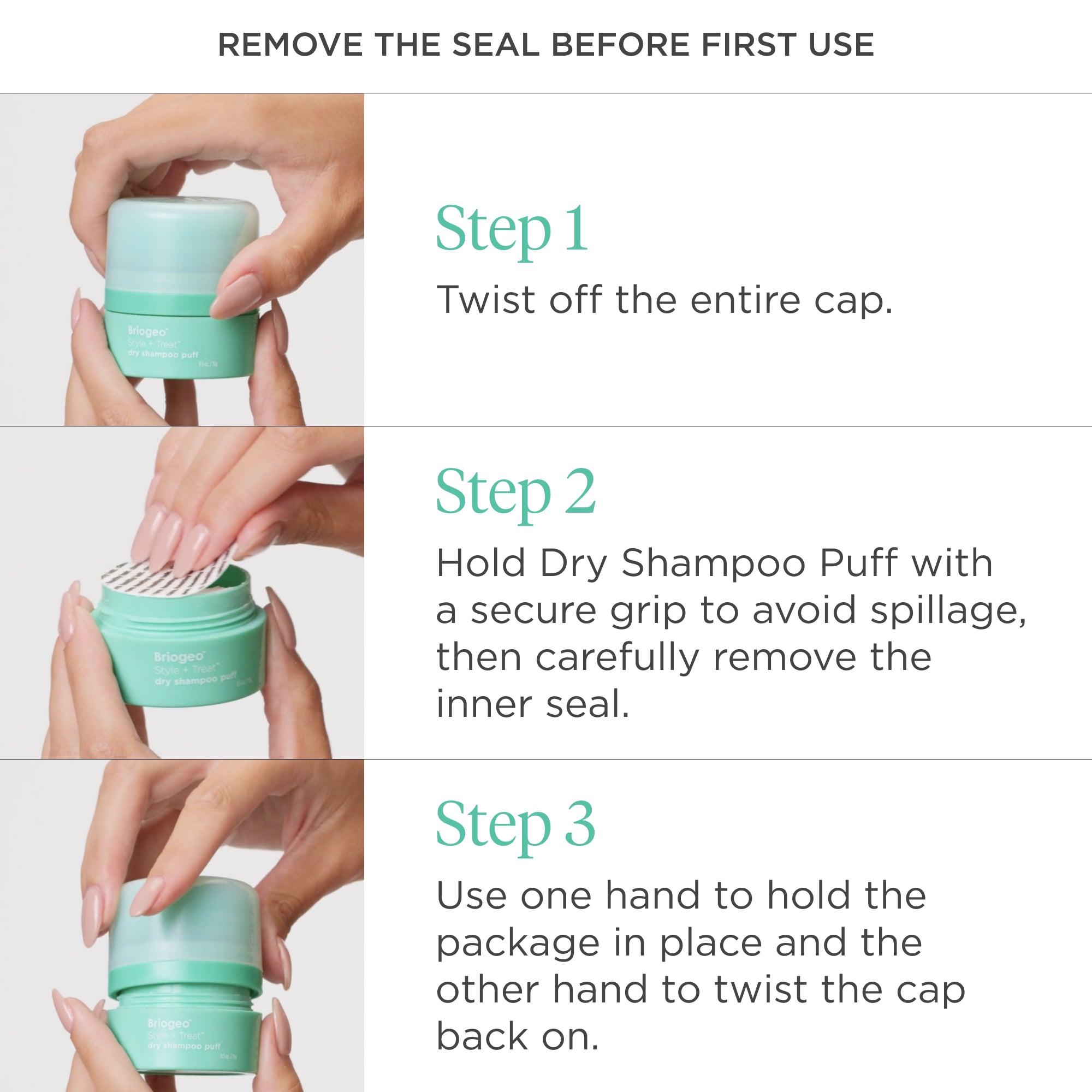 Style + Treat™ Dry Shampoo Puff-Translucent - Briogeo