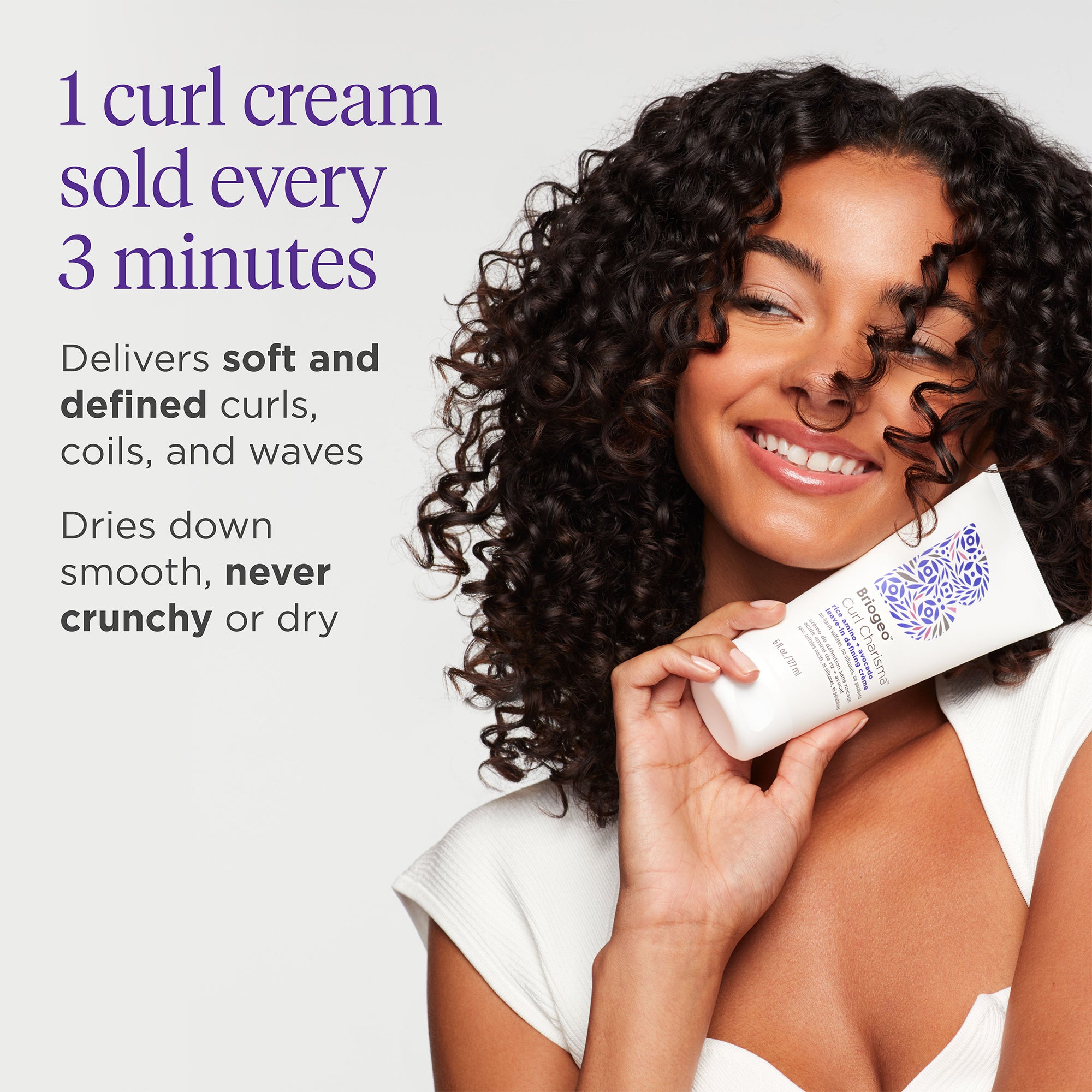 Curl Charisma™ Rice Amino + Avocado Leave-In Defining Crème 2 oz - Briogeo